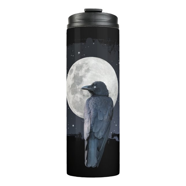 Forest Raven Cold Moon Thermosbecher (Vorderseite)