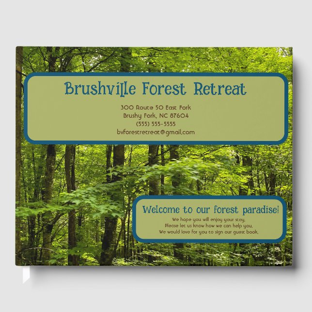 Forest Resort Vacation Rental Gästebuch (Vorderseite)