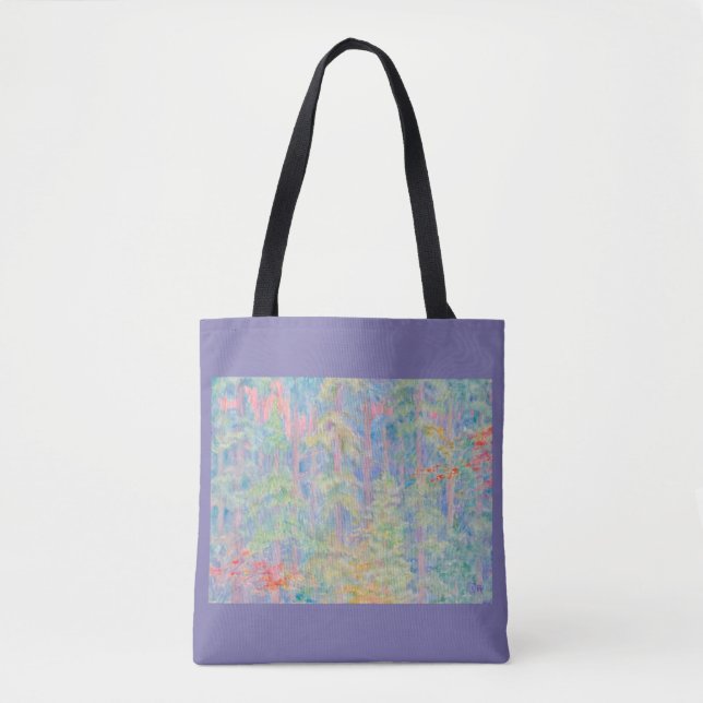 Forest Reverie Lila Tote Bag Tasche (Vorderseite)