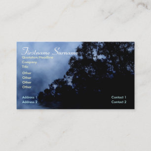 Forest Silhouette in Forest Business Card Visitenkarte
