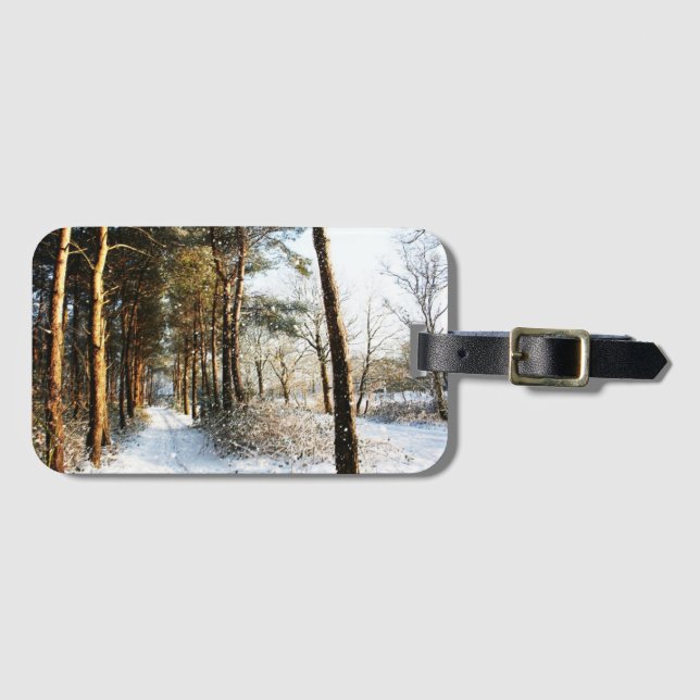 Forest Snow Scene bc ltcnm Gepäckanhänger (Vorderseite (Horizontal))