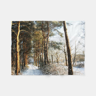 Forest Snow Scene fbcnm Fleecedecke
