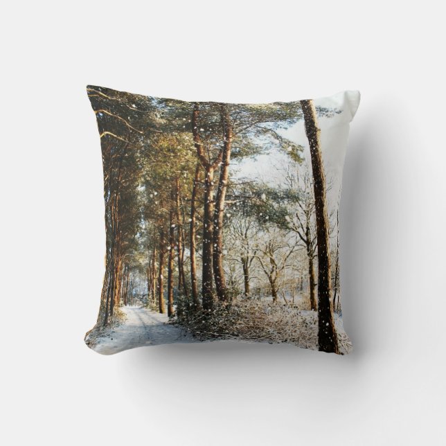 Forest Snow Scene tpcna Kissen (Vorderseite)