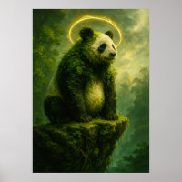 Forest Spirit Panda mit Golden Halo Fantasy