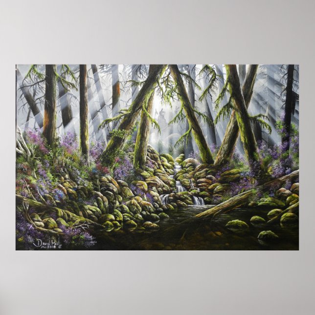 Forest Spirits Print of Oil Painting Poster (Vorne)