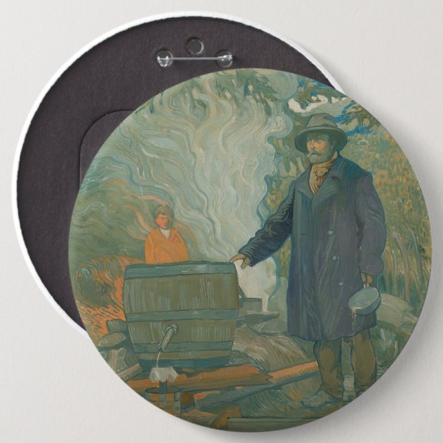 Forest Still Moonshiners White Lightning Liquor Button (Vorne & Hinten)