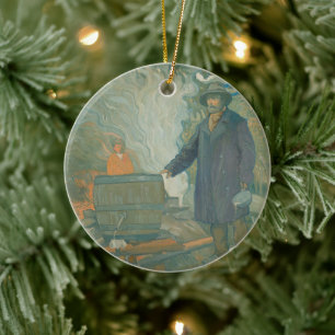 Forest Still Moonshiners White Lightning Liquor Keramik Ornament