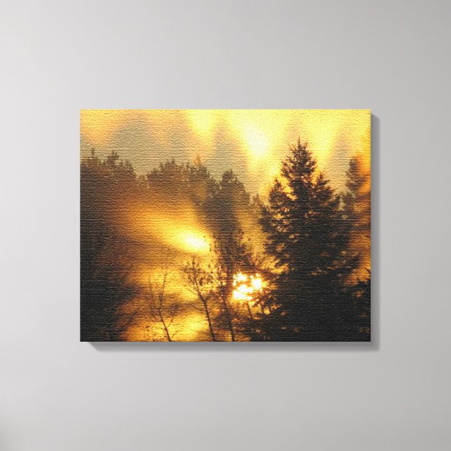 FOREST SUNRISE LEINWANDDRUCK (Vorderseite)