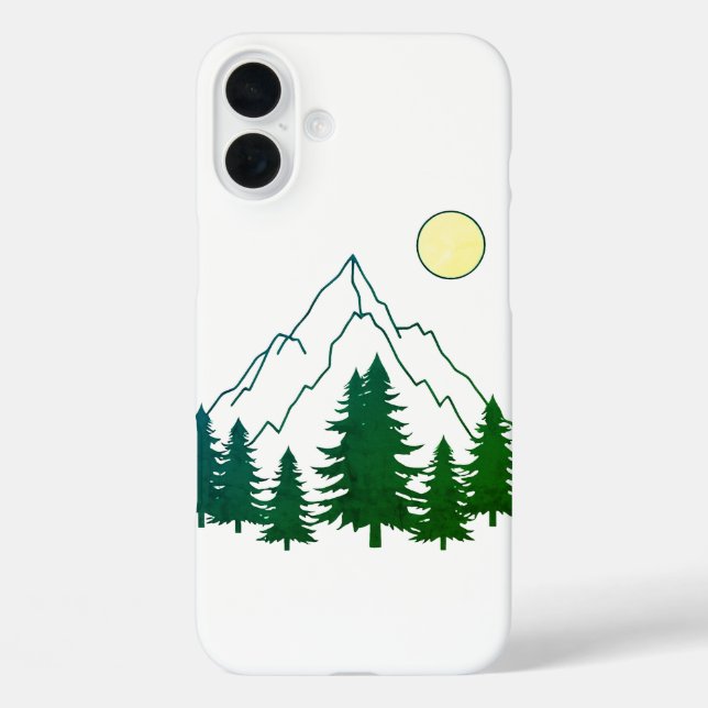 Forest Sunrise Mountain Phone Case (Rückseite)