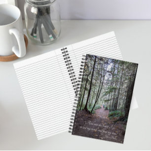 Forest Trail Photo with John Muir Quote Notizbuch
