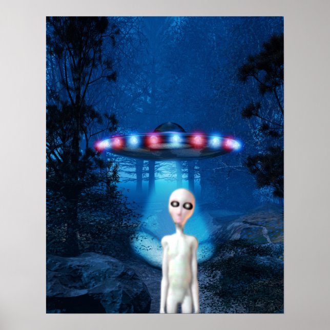Forest UFO Nah Encounter Poster (Vorne)