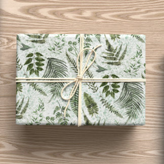Forest UnderGrowth Moss & Sage Green Geschenkpapier Set