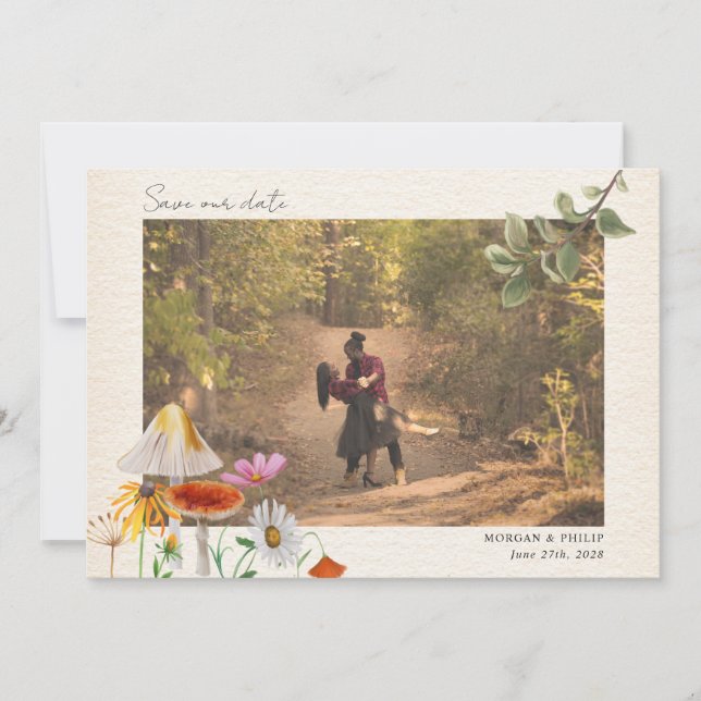 Forest Wedding Foto Save the Date (Vorderseite)