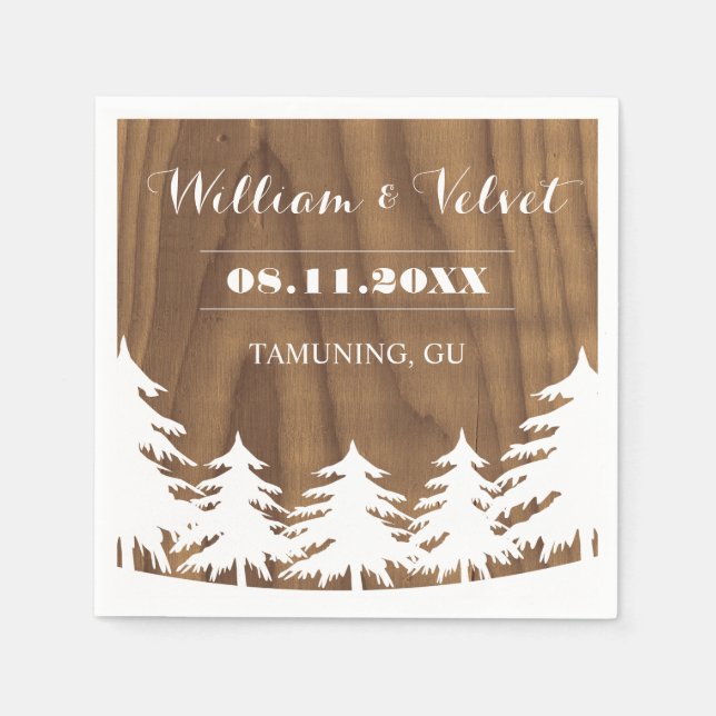 Forest Wedding Napkins Serviette (Vorderseite)