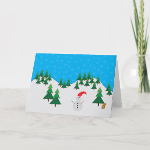 Forest Weihnachtszene Feiertagskarte