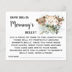 Forest Wie groß sind die Mamas Belly Baby Showcard Flyer