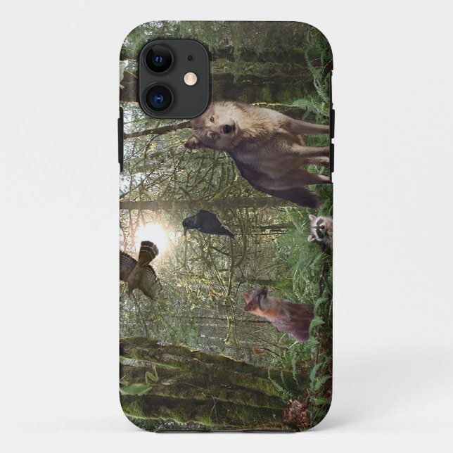Forest Wild Animals Wildlife Nature iPhone Case (Rückseite)