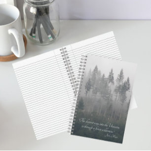 Forest Wilderness Foto mit John Muir Zitat Notizbuch