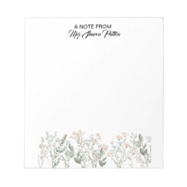 Forest Wildflowers Notepad Notizblock