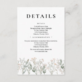 Forest Wildflowers QR Code Enclosure Card Begleitkarte