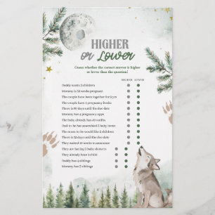 Forest Wolf Höhere oder Untere Games Card