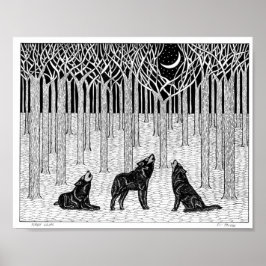 Forest Wolves Poster