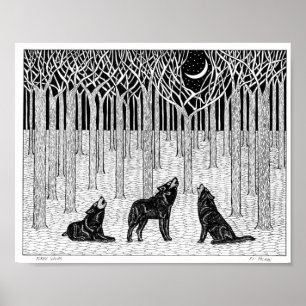 Forest Wolves Poster