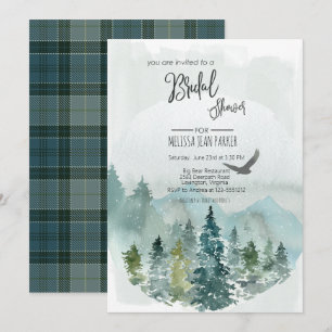 Forest Wonder Rustikale Pine Bridal Dusche Einladu Karte