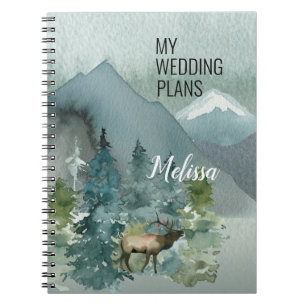 Forest Wonder Wedding Planner Name Notebook Notizblock