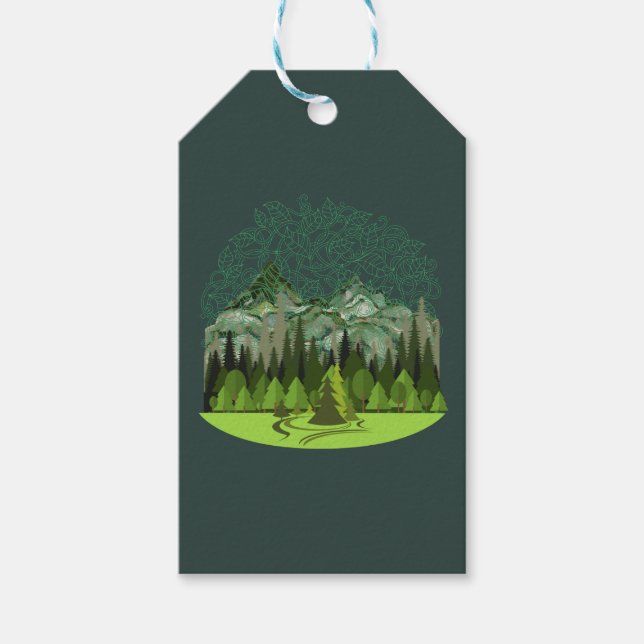 Forest, Wood, Nature Geschenkanhänger (Vorderseite)