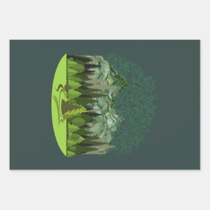 Forest, Wood, Nature Geschenkpapier Set