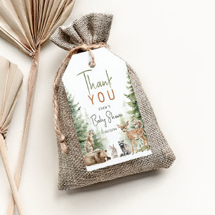 Forest Woodland Animals Kinderdusche Danke Geschenkanhänger