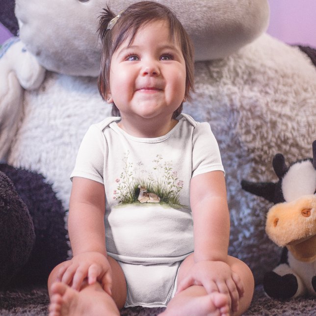 Forest Woodland Baby Deer  Strampler (Forest Woodland Baby Deer Baby Bodysuit)