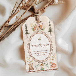 Forest Woodland Babydusche Danke Geschenkanhänger
