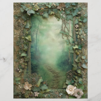 Forest Woodland Junk Journal Scrapbook Paper