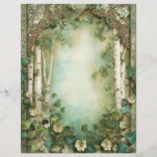 Forest Woodland Junk Journal Scrapbook Paper