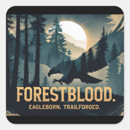 Forestblood – Espíritu Salvaje Nacido del Bosque Quadratischer Aufkleber