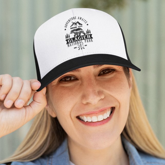 Forested Landscape of Glacier National Park Truckerkappe (Von Creator hochgeladen)