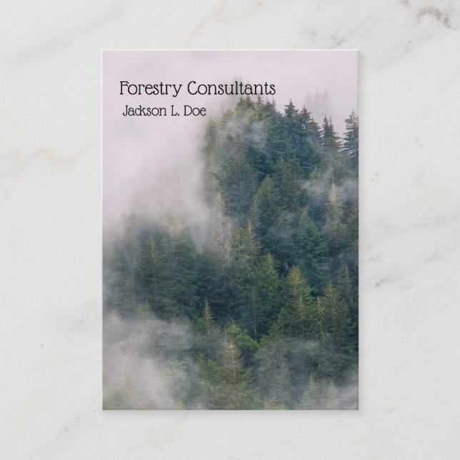 Forestry Consultants/Douglas Fir Business Card Visitenkarte (Vorderseite)