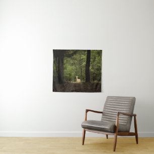 Forests A White Tailed Deer in the Woods Wandteppich
