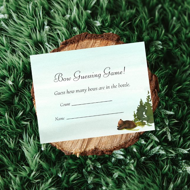 Forêt Aventure Invitation Nombre Ours De Jeu (Créateur téléchargé)