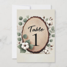 Forêt Bois Eucalyptus Coton Russe Numéro de table