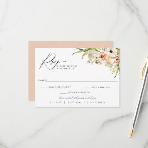 Forêt Botanique Mariage Floral RSVP Choix de repas