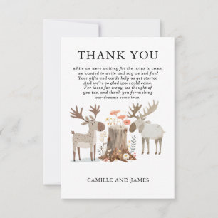Forêt de bois Jumeaux Baby shower Merci