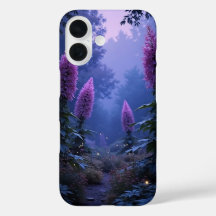 Forêt de lueurs céleste coque iphone unique