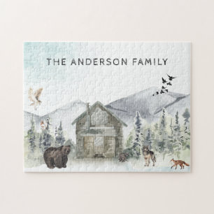 Forêt de Misty Puzzle de scie à bois sauvage