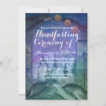 Forêt de montagne paradis Handfasting Invitation