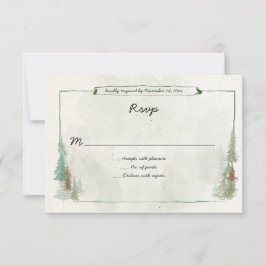 Forêt de pins aquarelle rustique RSVP