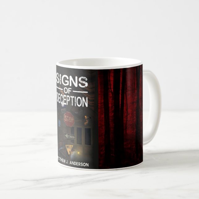 "Forêt de sang" Signes de tromperie café Mug  (Devant droit)