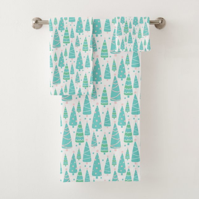 Forêt de sapins de Noël Pastel (En situation)